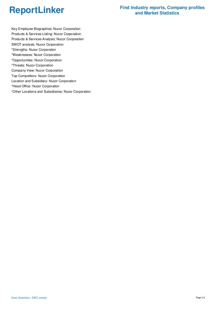 Nucor pestel analysis image