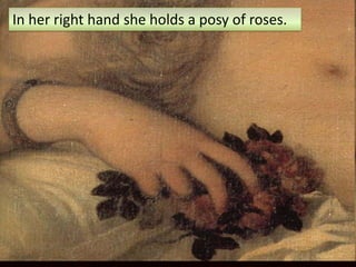 Titan has domesticated Venus by moving her to an indoor setting, engaging her with the viewer, and making her sensuality explicit. Devoid of any classical or allegorical trappings, Venus displays none of the attributes of the goddess she is supposed to represent. The painting is unapologetically erotic. 