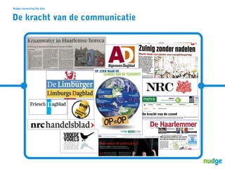 Nudge connecting the dots

De kracht van de communicatie

 