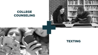 COLLEGE 
COUNSELING
TEXTING
 