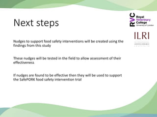 Exploring behavioural economics: Using 'nudge theory' to improve the effectiveness of SafePORK interventions in Vietnam