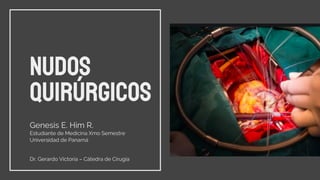 NuDOS
QUIRÚRGICOS
Genesis E. Him R.
Estudiante de Medicina Xmo Semestre
Universidad de Panamá
Dr. Gerardo Victoria – Cátedra de Cirugía
 