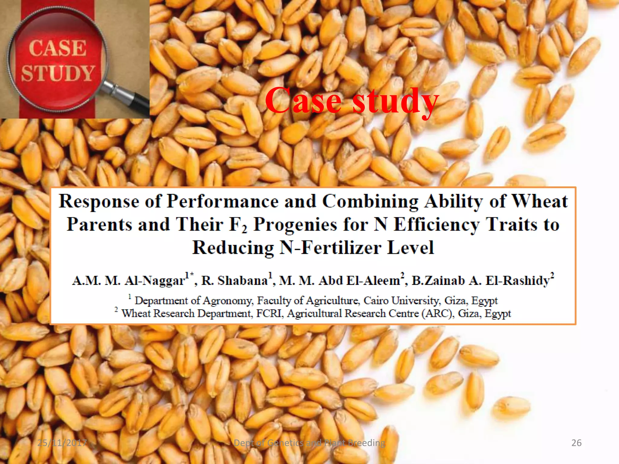 Breeding for nitrogen use efficiency in cereals | PPTX