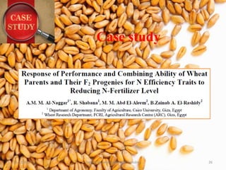 Breeding for nitrogen use efficiency in cereals | PPTX