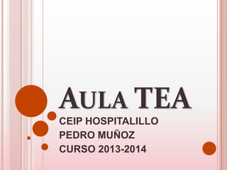 AULA TEA
CEIP HOSPITALILLO
PEDRO MUÑOZ
CURSO 2013-2014

 