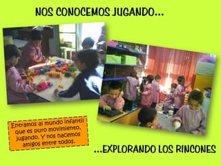 NOS CONOCEMOS JUGANDO…




         …EXPLORANDO LOS RINCONES
 