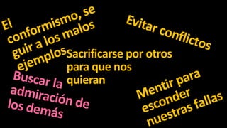 Sacrificarse por otros
para que nos
quieran

 