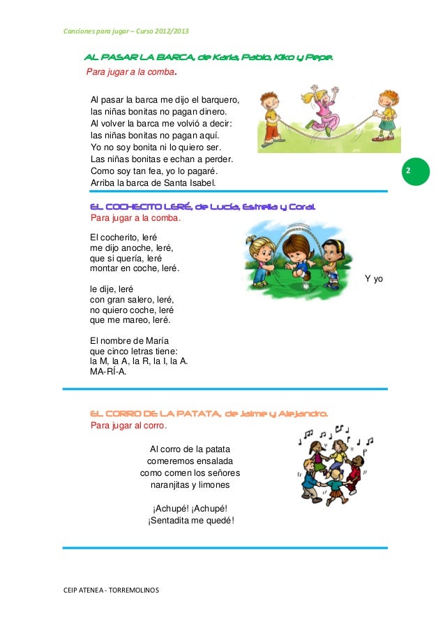 Nuestras Canciones Para Jugar 3º