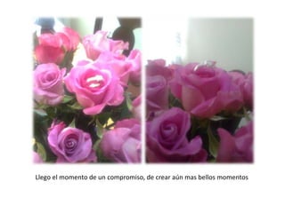 Llego el momento de un compromiso, de crear aún mas bellos momentos
 