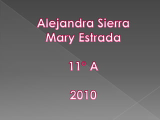 Alejandra SierraMary Estrada11° A2010