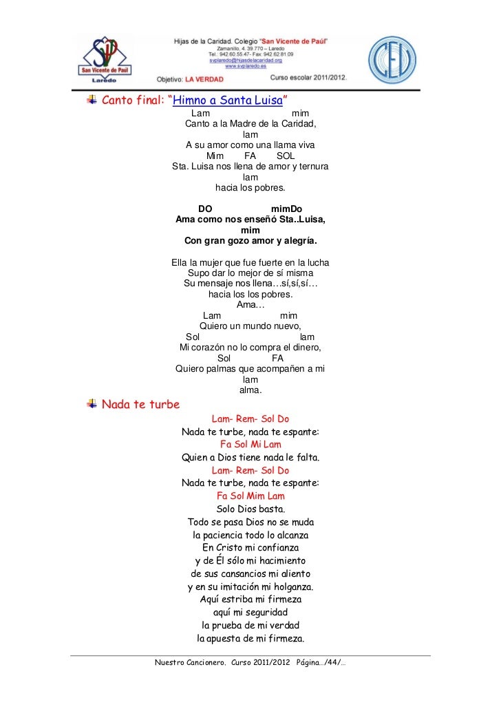 Nuestro Cancionero Para Guitarra De Clase 2012