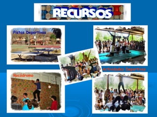 Pistas Deportivas
Rocódromo
Actividades Deportivas
 