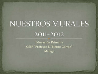 Educación Primaria
CEIP “Profesor E. Tierno Galván”
            Málaga
 