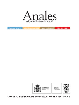 Volumen 65 N.º 2   julio-diciembre 2008   Madrid (España)   ISSN: 0211-1322




CONSEJO SUPERIOR DE INVESTIGACIONES CIENTÍFICAS
 
