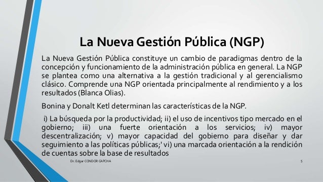 Nueva gestión pública gobierno electrónica