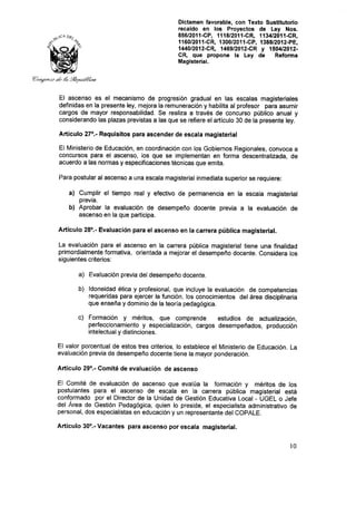 Nueva ley aprobada en congreso