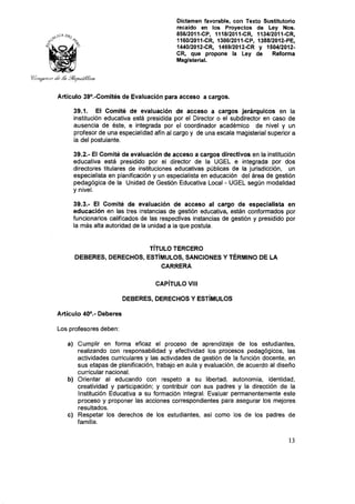 Nueva ley aprobada en congreso