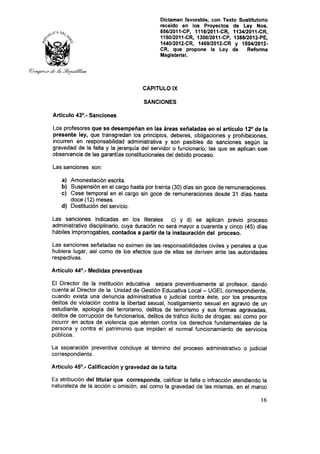 Nueva ley aprobada en congreso