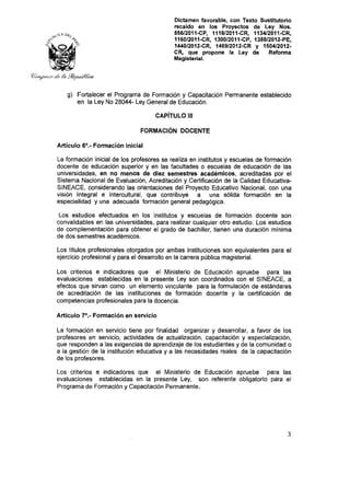Nueva ley aprobada en congreso
