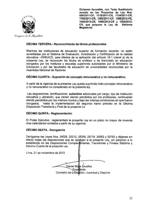 Nueva ley aprobada en congreso