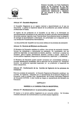 Nueva ley aprobada en congreso