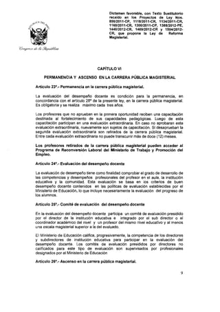 Nueva ley aprobada en congreso