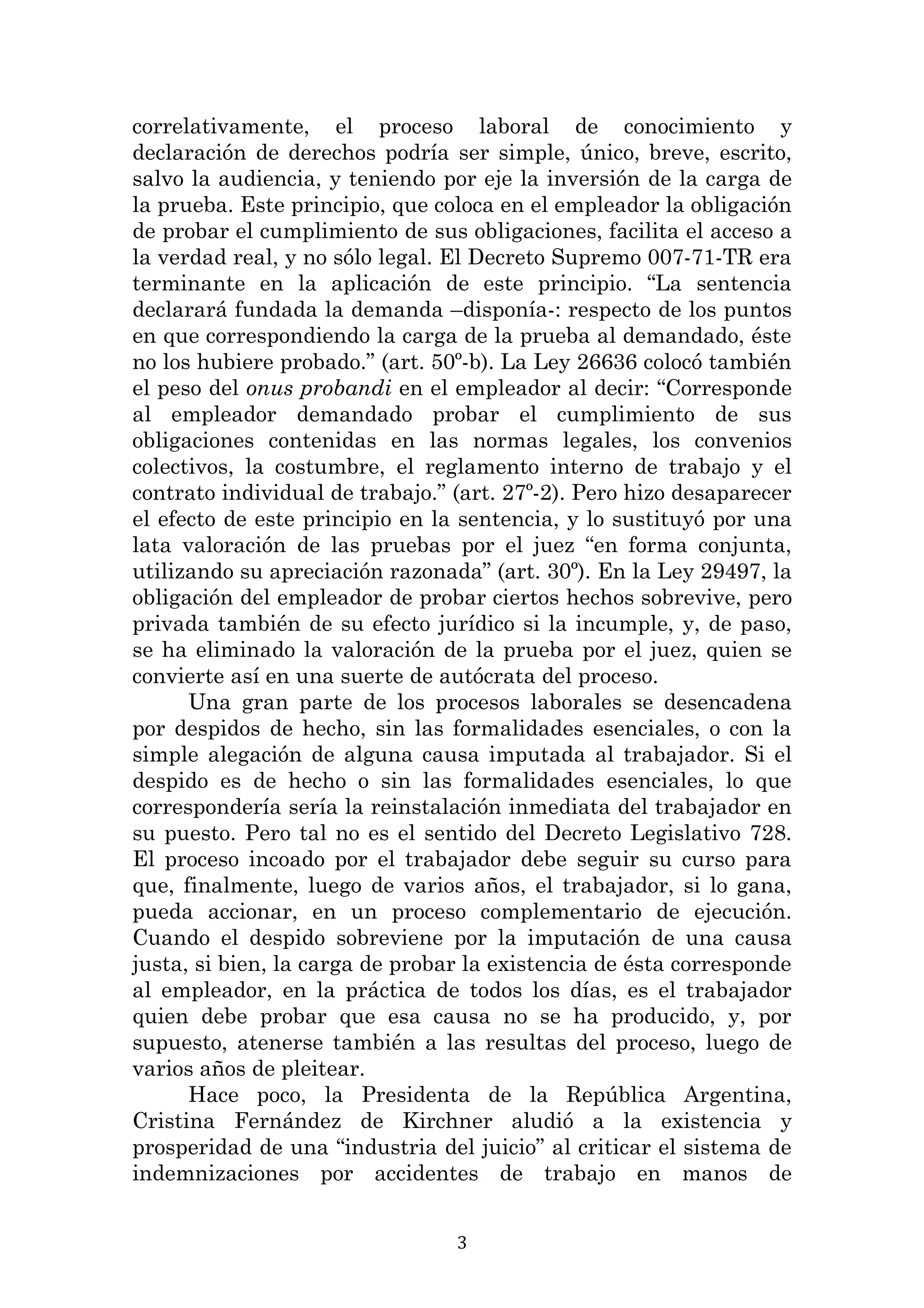 Nueva ley procesal del trabajo