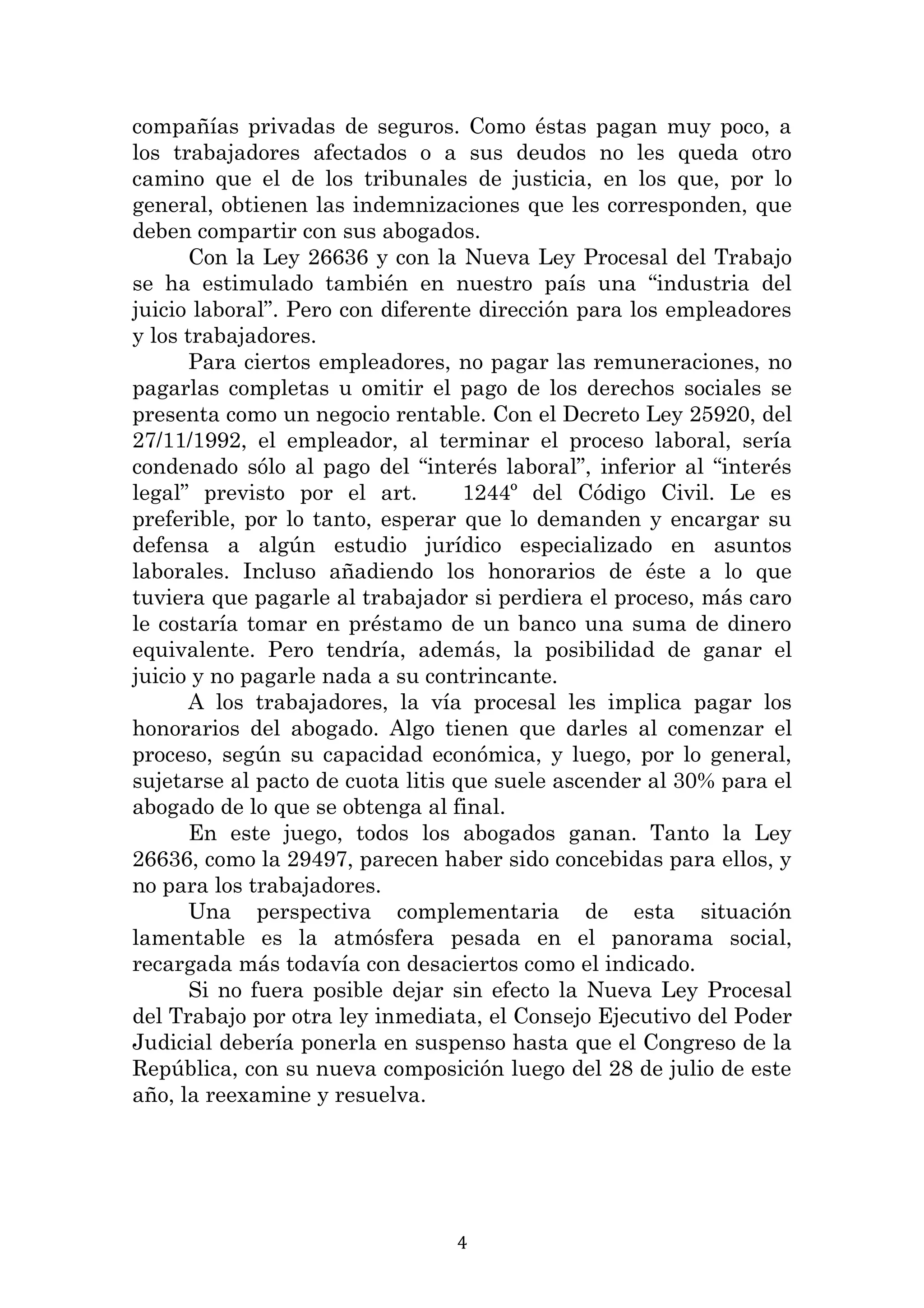 Nueva ley procesal del trabajo