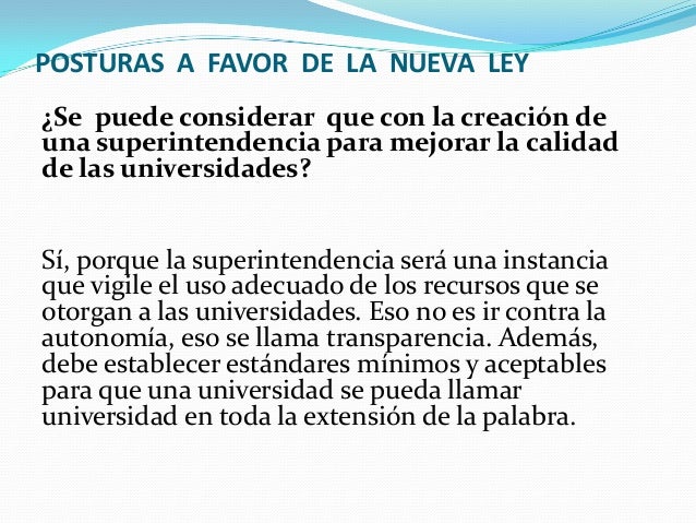 Proyecto nueva ley universitaria peru pdf