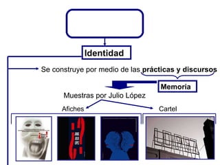El desaparecido en democracia Identidad Se construye por medio de las  prácticas y discursos Muestras por Julio López Afiches Cartel Memoria 