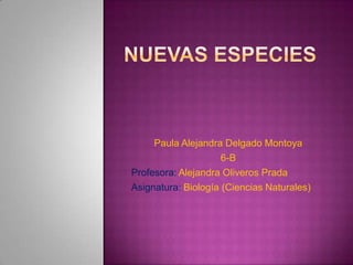 Paula Alejandra Delgado Montoya
                     6-B
Profesora: Alejandra Oliveros Prada
Asignatura: Biología (Ciencias Naturales)
 