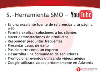 Link BuildingSu objetivo es la consecución de enlaces entrantes hacia el sitio que se desea posicionar.La idea es tener enlaces de webs prestigiosas y de la misma temática, puesto que el valor que nos transmitirán esos enlaces será mayor.Google lo interpreta como el tipo de reputación con el que cuenta tu sitio