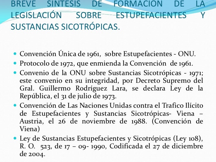 Nuevas reglas penales sobre tráfico de estupefacientes