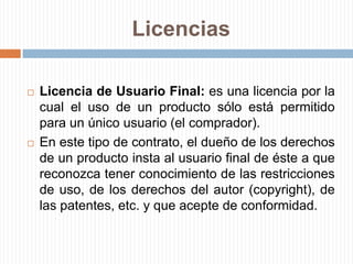 Tipos de SoftwareExisten diferentes tipos de software:Shareware: Es una modalidad de distribución de software, tanto videojuegos como programas utilitarios, en la que el usuario puede evaluar de forma gratuita el producto, pero con limitaciones en el tiempo de uso o en algunas de las formas de uso o con restricciones en las capacidades finales.Para adquirir una licencia de software que permita el uso del software de manera completa se requiere de un pago (muchas veces modesto) aunque también existe el llamado "shareware de precio cero", pero esta modalidad es poco común.