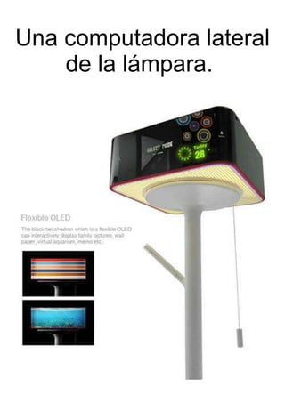 Una computadora lateral de la lámpara.  