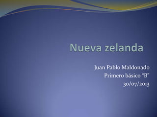 Juan Pablo Maldonado
Primero básico “B”
30/07/2013
 