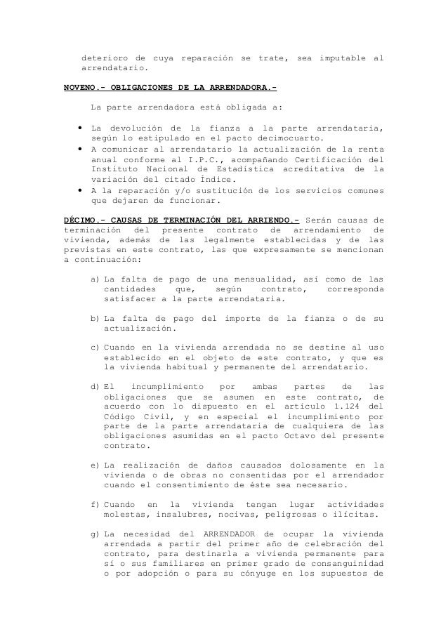 Nuevo contrato modelo alquiler vivienda Nuevo contrato modelo alquiler vivienda
