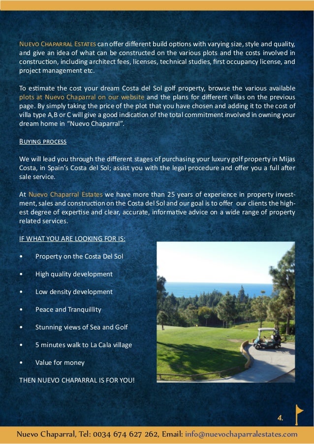 New build golf properties at Nuevo Chaparral