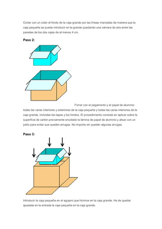 realización de un horno solar