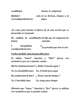 Estructura de los verbos  modales