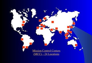 Mission Control Centers
(MCC) – 24 Locations
 