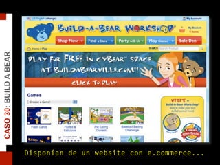 Disponían de un website con e.commerce...
CASO30:BUILDABEAR
 