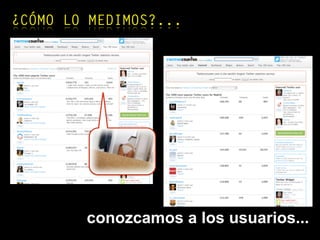 conozcamos a los usuarios...
¿CÓMO LO MEDIMOS?...
 