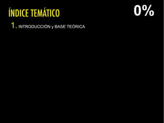 ÍNDICE TEMÁTICO
1.INTRODUCCIÓN y BASE TEÓRICA
0%
 