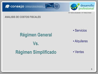ANALISIS DE COSTOS FISCALES 