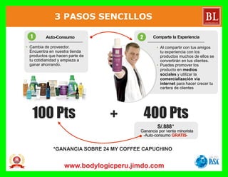 Volumen de distribución Descuento
0 – 124 20%
125 – 249 30%
250 – 599 40%
600 – 999 45%
1000 + 50%
A continuación presentamos la escala de
descuentos de acuerdo a tu volumen de
distribución:
Escala de Descuentos
 