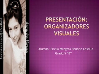 Presentación:organizadores visuales Alumna: Ericka Milagros Honorio Castillo Grado:5 “B”   