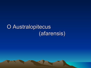 O Australopitecus  (afarensis)  