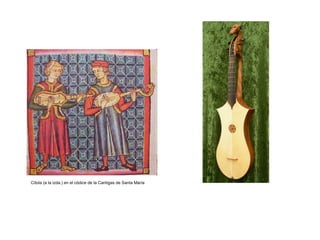 Cítola (a la izda.) en el códice de la Cantigas de Santa María