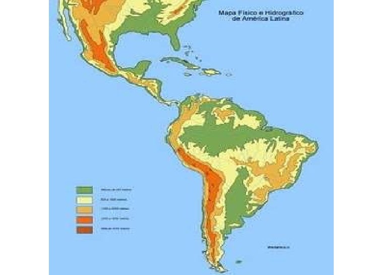 El relieve de america
